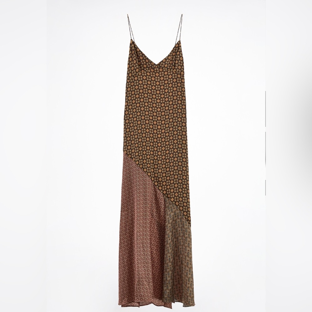 ZARA PATCHWORK PRINT DRESS - Picture 4 of 6
